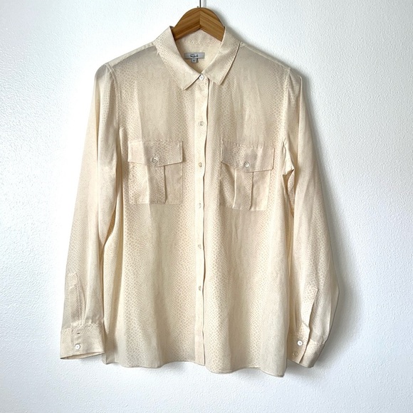 Rails Long Sleeve Silk Blouse - Picture 3 of 11